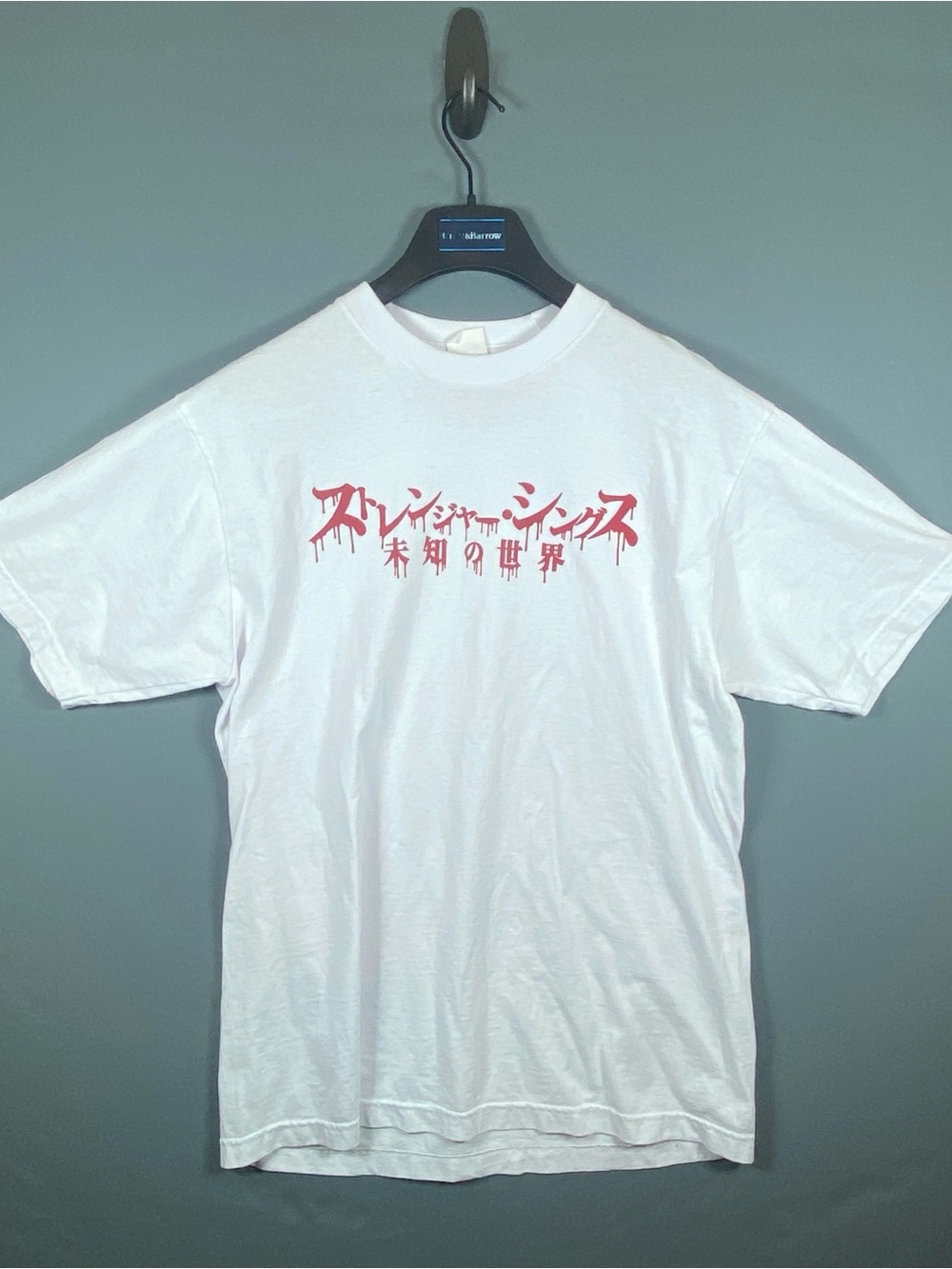 Stranger Things Japanese Logo Shirt Mens Medium PacSun White T-Shirt Netflix